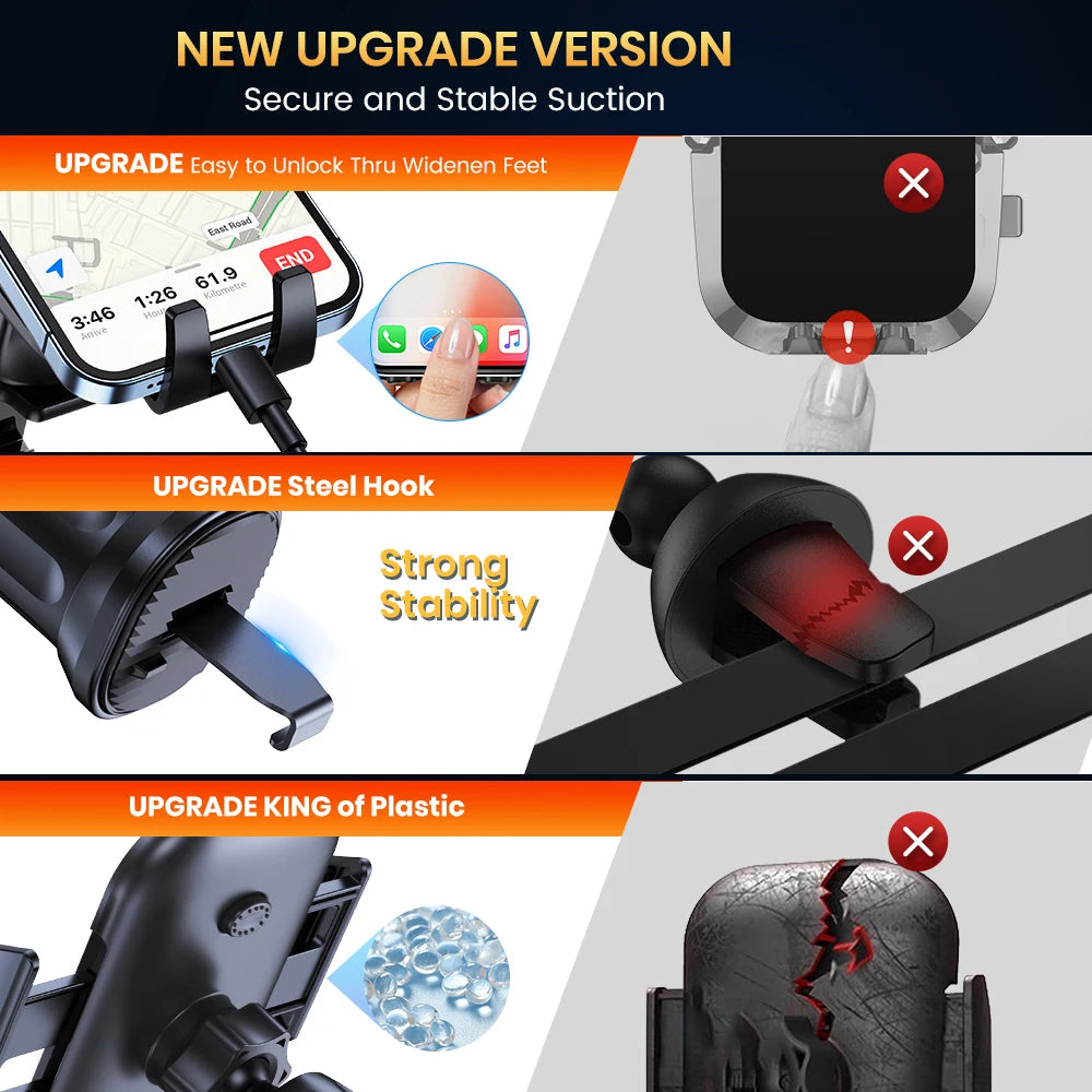 Auto Handyhalterung fürs Lüftungsgitter – TOPK Smartphone Halter mit Einhandbedienung & 360° Drehung