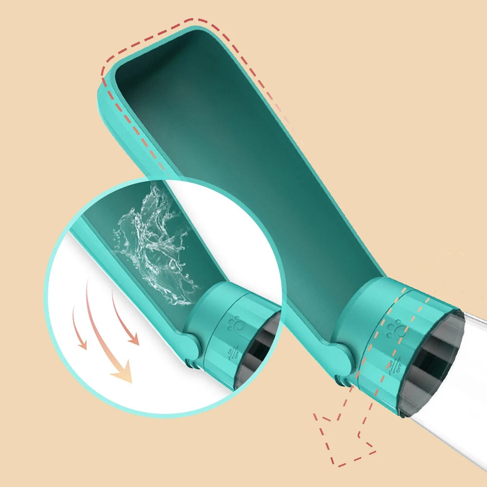 Tragbare Hunde-Trinkflasche auslaufsicher – 500 ml für unterwegs